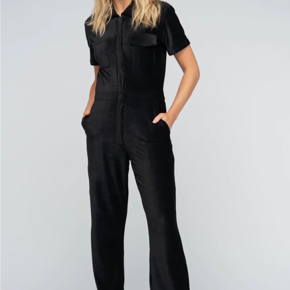 Rivet Utility Worker Knit Corduroy Jumpsuit